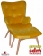 Купить Кресло SDM Флорино с оттоманкой бархат желтый в Киеве с доставкой по Украине | vincom.com.ua Фото 4
