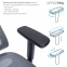 Купить Кресло офисное Officepro Elegant OC660-B-DG-DG Black/Dark Gray в Киеве с доставкой по Украине | vincom.com.ua Фото 10