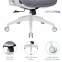 Купить Кресло офисное Officepro Balance OC620-W-DG-DG White/Dark Gray в Киеве с доставкой по Украине | vincom.com.ua Фото 14