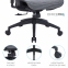 Купить Кресло офисное Officepro Elegant OC660-B-DG-DG Black/Dark Gray в Киеве с доставкой по Украине | vincom.com.ua Фото 14