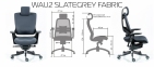 Купити Крісло офісне Special4You WAU2 SLATEGREY FABRIC (E5456) у Києві з доставкою по Україні | vincom.com.ua Фото 19