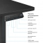 Купить Стол компьютерный Officepro ODE1880B Black 1800x800 с электрорегулировкой высоты  в Киеве с доставкой по Украине | vincom.com.ua Фото 5
