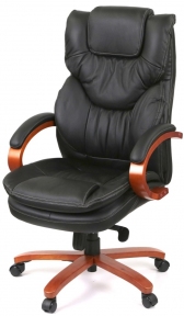 Купити Крісло офісне Аклас Флорида EX MB GB-233WW (шкіра LC-A Black) у Києві з доставкою по Україні | vincom.com.ua