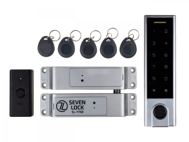 Купити Бездротовий біометричний комплект контролю доступу SEVEN LOCK SL-7708F у Києві з доставкою по Україні | vincom.com.ua