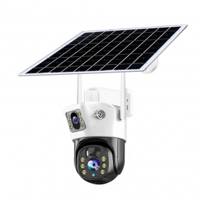Купить IP PTZ-видеокамера автономная с WiFi и солнечной панелью 2Mp+2Mp Light Vision VLC-9192IG/2C (Solar) White f=4mm, на аккумуляторных батареях в Киеве с доставкой по Украине | vincom.com.ua