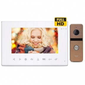 Купить Комплект видеодомофона CoVi Security Onyx FHD White + Iron FHD Bronze в Киеве с доставкой по Украине | vincom.com.ua