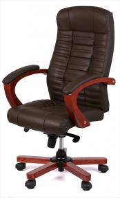 Купить Кресло руководителя Аклас Атлант EX MB (Кожа LC-K Dark brown) в Киеве с доставкой по Украине | vincom.com.ua