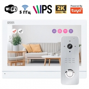 Купить Комплект Wi-Fi видеодомофона SEVEN DP-7576/07Kit white в Киеве с доставкой по Украине | vincom.com.ua
