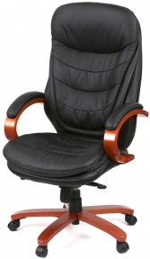 Купити Крісло офісне Аклас Валенсия Soft EX MB (шкіра LC-A Black/PU Black) у Києві з доставкою по Україні | vincom.com.ua