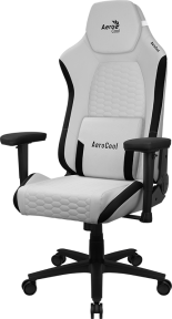 Купить Кресло геймерское AEROCOOL CROWN Leatherette Moonstone White в Киеве с доставкой по Украине | vincom.com.ua