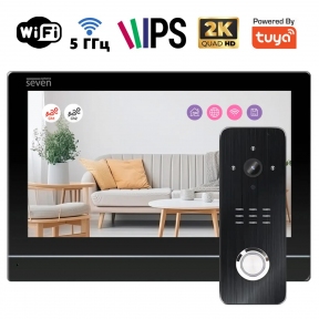 Купить Комплект Wi-Fi видеодомофона SEVEN DP-7576/07Kit black в Киеве с доставкой по Украине | vincom.com.ua