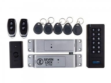 Купити Бездротовий комплект контролю доступу з радіобрелками SEVEN LOCK SL-7708r black у Києві з доставкою по Україні | vincom.com.ua