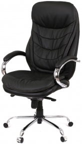 Купити Крісло офісне Аклас Валенсія Soft CH MB (шкіра LC-A Black) у Києві з доставкою по Україні | vincom.com.ua