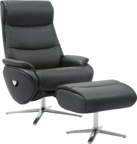 Купить Кресло-реклайнер Qlab RC210B Leather Black в Киеве с доставкой по Украине | vincom.com.ua