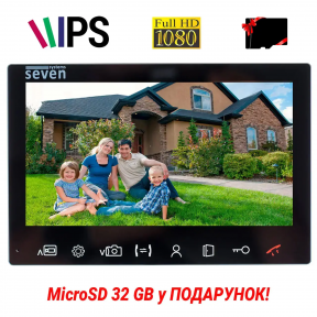 Купити Відеодомофон 7 дюймів SEVEN DP-7575 FHD IPS black у Києві з доставкою по Україні | vincom.com.ua