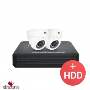 Купить Комплект видеонаблюдения Partizan AHD-13 2xCAM + 1xDVR + HDD в Киеве с доставкой по Украине | vincom.com.ua