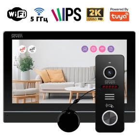 Купити Комплект Wi-Fi відеодомофона SEVEN DP-7576/03Kit black у Києві з доставкою по Україні | vincom.com.ua
