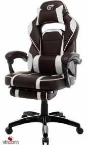 Купити Крісло геймерське GT Racer X-2749-1 Dark Brown/White у Києві з доставкою по Україні | vincom.com.ua