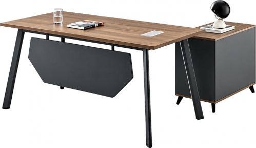Купить Стол офисный с тумбой OfficePro PG-F20B-16B в Киеве с доставкой по Украине | vincom.com.ua