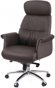 Купить Кресло офисное Аклас Драгобрат AL MB Кожа LC-K Dark brown/PU Dark brown в Киеве с доставкой по Украине | vincom.com.ua