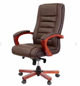 Купить Кресло офисное Аклас Гаспар ЕХ МB Кожа LC-K Dark brown в Киеве с доставкой по Украине | vincom.com.ua