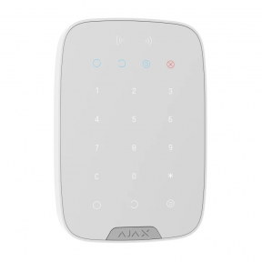 Купити Бездротова клавіатура сенсорна Ajax KeyPad S Plus White у Києві з доставкою по Україні | vincom.com.ua