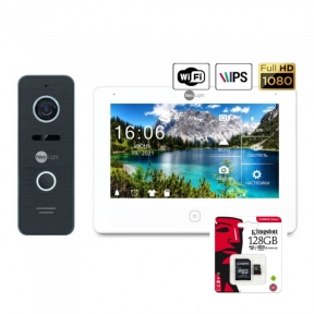 Купить Комплект видеодомофона Neolight NeoKIT HD PRO WF Graphite +micro SD в Киеве с доставкой по Украине | vincom.com.ua