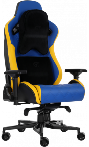 Купить Кресло геймерское GT Racer X-0724 Blue/Yellow в Киеве с доставкой по Украине | vincom.com.ua