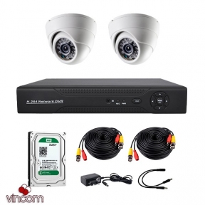 Купить Комплект AHD видеонаблюдения CoVi Security AHD-2D KIT + HDD500 в Киеве с доставкой по Украине | vincom.com.ua