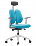 Кресло офисное DUOREST D2 white/blue ортопедическое