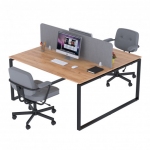 Стол письменный двойной Loft design ND2-160 (160х140) Дуб Крафт золотой