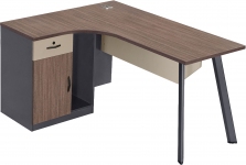 Стіл офісний з тумбою OfficePro PG-F20A-14A-L
