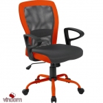 Крісло Office4You Leno (27783) grey-orange