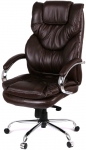 Кресло офисное Аклас Флорида CH MB (Кожа LC-K Dark brown)