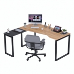 Стол письменный угловой Loft design NDU-160 Дуб Крафт золотой