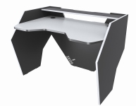 Стол компьютерный геймерский ZEUS GROM черный/белый