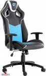 КРЕСЛО ГЕЙМЕРСКОЕ GT RACER X-2560 BLACK/WHITE/LIGHT BLUE