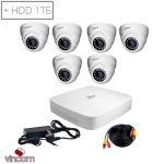 Комплект видеонаблюдения Dahua HDCVI-6D KIT + HDD1000