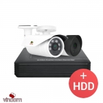Комплект видеонаблюдения Partizan PRO AHD-36 2xCAM + 1xDVR + HDD