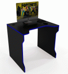 Стол компьютерный ZEUS TRON-3 черный/синий