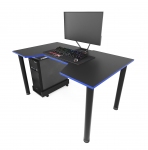 Стіл комп'ютерний ZEUS GAMER-3 чорний/синій