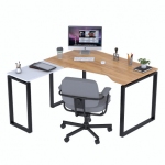 Стол письменный угловой Loft design NDU-135 Дуб Крафт золотой
