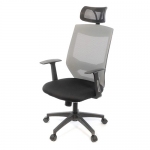 Крісло офісне Аклас Таун Tilt сірий/чорний (10035857)