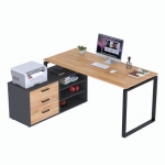 Стіл письмовий кутовий Loft design NDT-3S-160 Дуб Крафт золотий