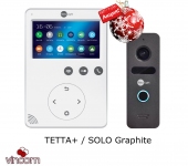 Комплект видеодомофона NeoLight Tetta plus и панель Solo Graphite