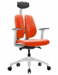 Кресло офисное DUOREST D2 white/orange ортопедическое