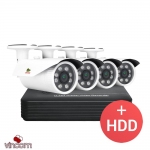 Комплект видеонаблюдения Partizan PRO AHD-35 4xCAM + 1xDVR + HDD