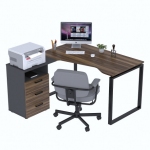 Стол письменный угловой Loft design NDTU-3S-135 Орех Модена