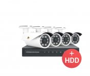 Комплект IP видеонаблюдения Partizan PRO IP-15 4xCAM + 1xNVR + HDD