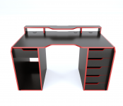 Стол компьютерный геймерский Comfy-Home Legion-2 черный/красный